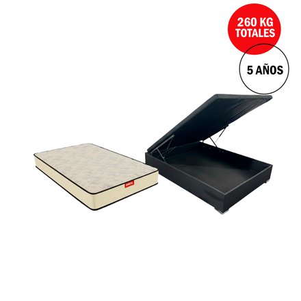 Imagen de Conjunto  sommier baulera  Veneto Fit 30cmx1,88x0,78m