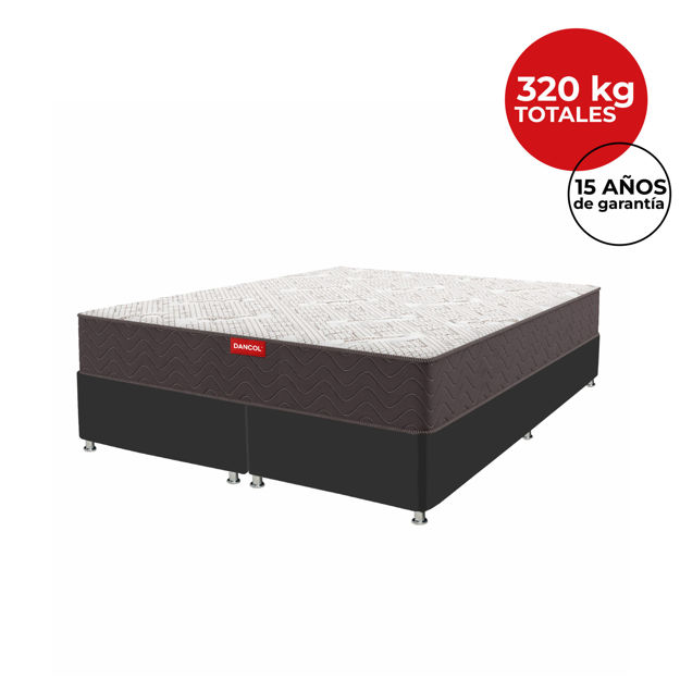 Imagen de Conjunto sommier Box Apolhotel ME 28cmx1,98x1,78m Dupla Face