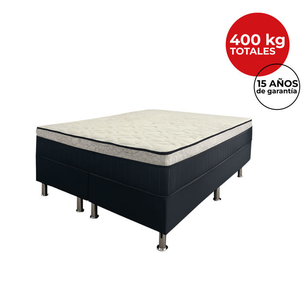 Imagen de Conjunto sommier Box Grand Tech High Steel EPS 28cmx1,98x1,58m
